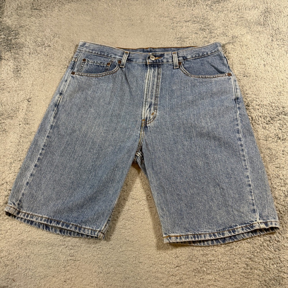 Levi's Mens 505 Regular Fit Denim Shorts 36 Medium Wash Blue Cotton